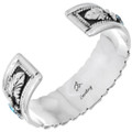Sterling Silver Turquoise Mens Cuff Bracelet 10965