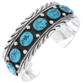 Natural Kingman Turquoise Silver Cuff Bracelet 10965