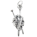 Sterling Silver Knitting Charm 35452