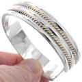 Gold Twist Wire Sterling Cuff Bracelet 24472