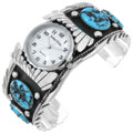 Navajo Sterling Silver Mens Turquoise Watch Cuff 23462
