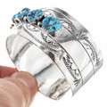 Turquoise Hammered Silver Bracelet 18392