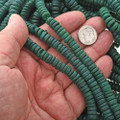 8mm Green Wooden Beads 16 inch Strand