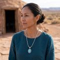 Native American Turquoise Pendant 23654