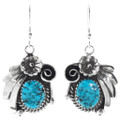 Genuine Natural Turquoise Earrings 27045