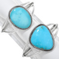 Navajo Turquoise Silver Cuff Bracelet 23327