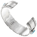 Navajo Made Hammered Silver Bracelet Artist Signed 17622
