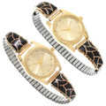 12KGF Gold Watch Jet Inlay