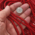 5mm Red Wooden Beads 16 inch Strand