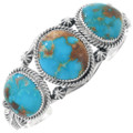 Bisbee Turquoise Sterling Silver Navajo Bracelet 22481