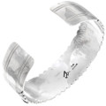 Navajo Gemstone Rainbow Silver Cuff Bracelet 28968