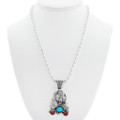 Turquoise Coral Mens Southwest Necklace 29774