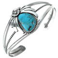 Turquoise Ladies Bracelet Navajo Silver Cuff 29593