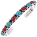 Turquoise Coral Silver Bracelet 29223