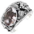 Large Sterling Silver Handmade Wild Horse Bracelet 25854