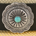 Navajo Silver Concho Hat Band 25896