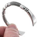 Navajo Hammered Silver Bracelet 21557