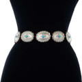 Navajo Turquoise Silver Concho Belt 23793