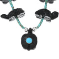 Onyx Turtle Turquoise Heishi Fetish Necklace 22233