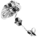 Black Onyx Sterling Silver Princess Bracelet 20686