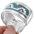 Mens Sterling Native American Turquoise Bracelet 26000
