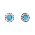 Navajo Silver Turquoise Earrings 25490