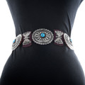 Authentic Navajo Hand Hammered Silver Western Concho Belt 25406