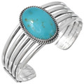 Blue Turquoise Sterling Silver Cuff Bracelet 22107