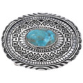 Genuine Natural Turquoise Belt Buckle 29117