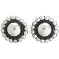 Navajo Silver Concho Earrings 23557