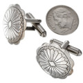 Western Silver Concho Cuff Links 20855