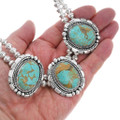 Navajo Design Sterling Silver Turquoise Necklace 16003