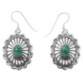 Malachite Silver Concho Earrings 28937