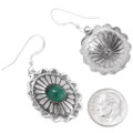 Navajo Silver Concho Gemstone Earrings 28937