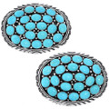 Real Turquoise Sterling Silver Belt Buckle 26240