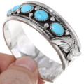 Turquoise Silver Navajo Cuff Bracelet 22483