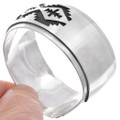 Traditional Pattern Sterling Native American Indian Cuff 27720
