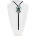 Turquoise Silver Navajo Bolo Tie 23411