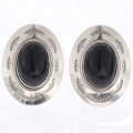 Onyx Sterling Concho Cuff Links 25571