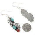 Navajo Silver Turquoise French Hook Earrings 25869