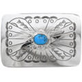 Navajo Turquoise Silver Belt Buckle 28035