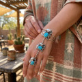 Southwest Native American 3 Part Bracelet Ring Set 20664