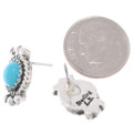 Kingman Turquoise Navajo Earrings Artist Signed 28840