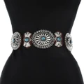 Kingman Turquoise Silver Concho Belt 27952