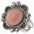 Angelskin Coral Silver Ladies Ring 28601