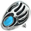 Turquoise Silver Navajo Ladies Ring 29749