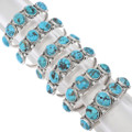 Authentic Navajo Arizona Turquoise Bracelet Artist Garrison Boyd Signed 16120