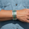 Turquoise Wave Bracelet Mens 13224