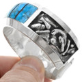 Navajo Sterling Silver High Grade Turquoise Bracelet 14773