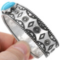 Navajo Pattern Hammered Sterling Silver Bracelet 25480